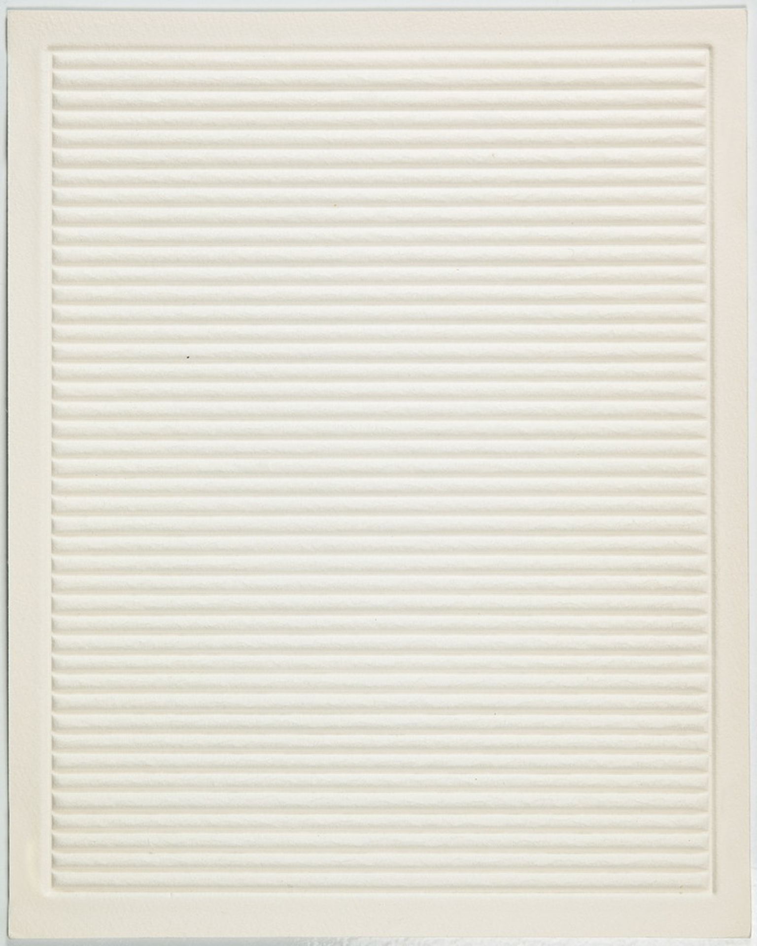 Jan Schoonhoven. Ohne Titel. Prägedruck. 1972. 17,5 : 13,7 cm (19,0 : 15,3 cm).
