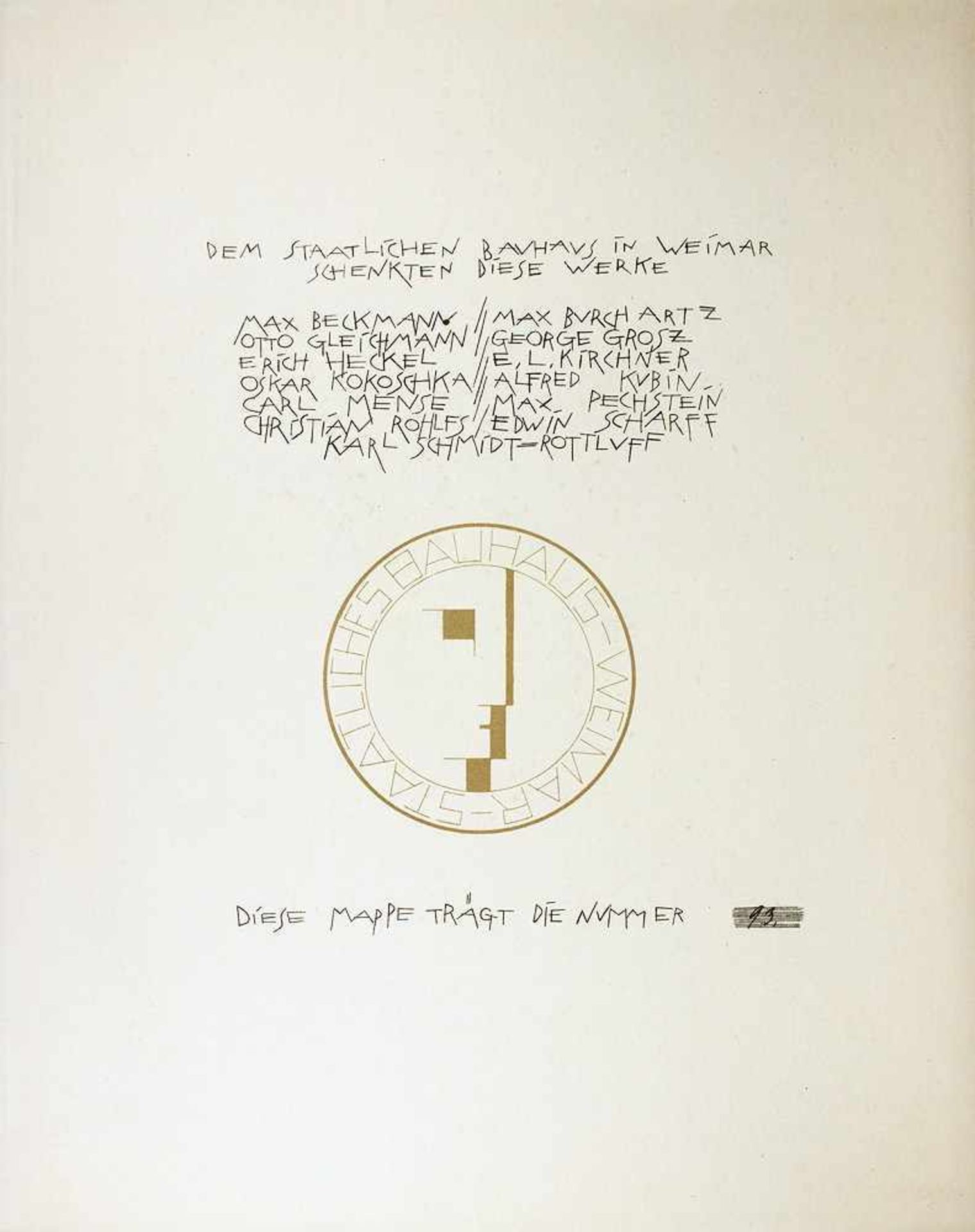 Bauhaus Drucke Neue Europäische Graphik. 5te Mappe = Deutsche Künstler. 1923. - Bild 3 aus 3