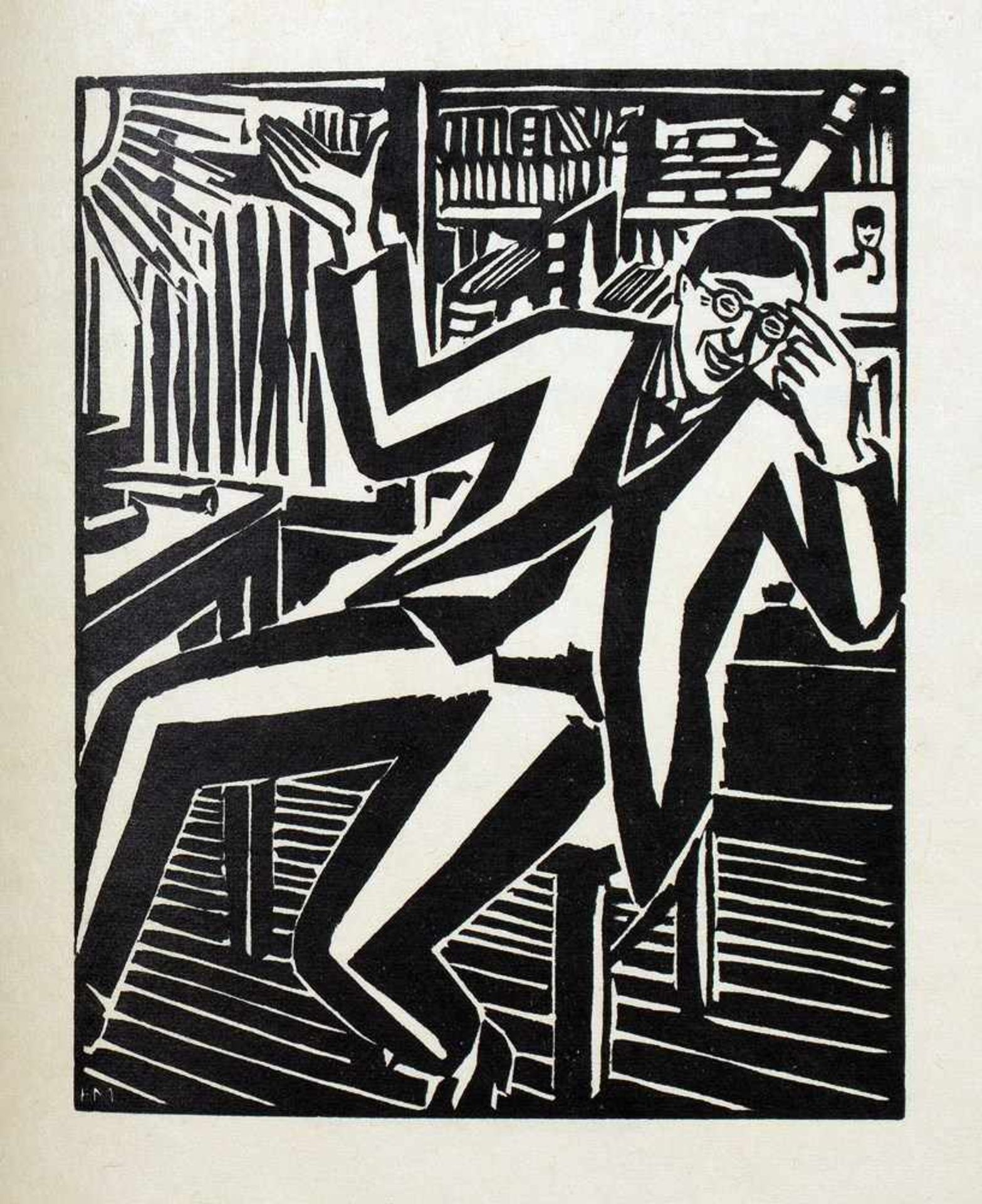 Frans Masereel. Die Sonne. 63 Holzschnitte. München, Kurt Wolff 1920. Mit 63 blattgroßen - Image 3 of 3