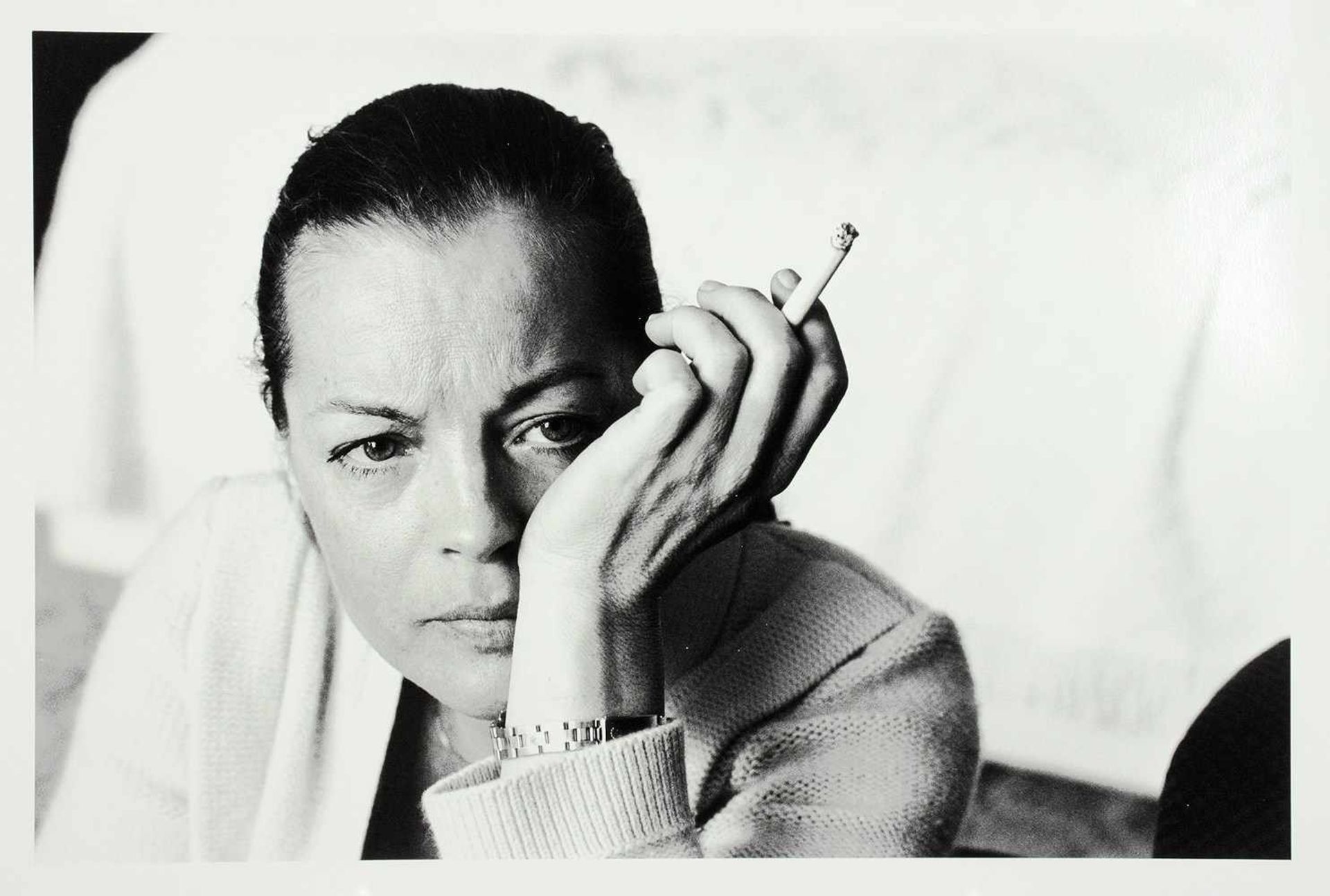 Robert Lebeck. Konrad Adenauer, Willy Brandt, Romy Schneider u. a. Sechs Fotografien. 1955-1981/ - Image 5 of 6