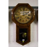 ANSONIA OAK CASE WALL CLOCK