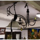 3 BLACK METAL LIGHT FITTINGS