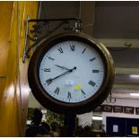 2 SIDED VINTAGE WALL CLOCK