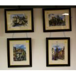 4 EDINBURGH COLOURED PRINTS