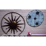 WORLD CLOCK + COPPER WALL PLAQUE