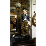 LARGE CHARLIE CHAPLIN FIGURE WITH LAMP