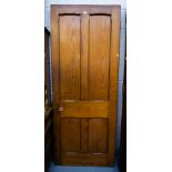 PITCH PINE PANEL DOOR 32" X 80"