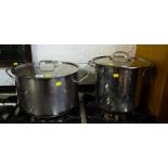 2 LARGE STAINLESS STEEL SAUCE PANS