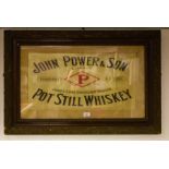 POWERS WHISKEY PRINT IN ORNATE GILDED FRAME