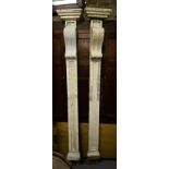 PAIR OF OLD WHITE SHOP CORBELS