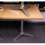 6 SQUARE TOP TABLES WITH CHROME BASES