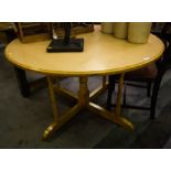 CIRCULAR BEECH FRAME DINING TABLE 49"