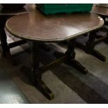 2 SHAPED TOP PUB TABLES