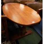 PAIR OF OVAL TOP BAR TABLES