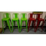 5 HIGH BACK HIGH STOOLS