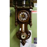 CARVED CLOCK BAROMETER