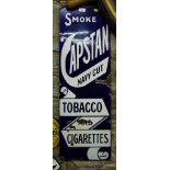 OLD CAPSTAN NAVY CUT ENAMEL SIGN 36" X 12"