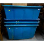 4 PLASTIC BOTTLE BINS