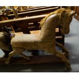 2 ANTIQUE TIMBER FAIRGROUND HORSES AF