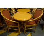 ROUND POD TABLE + 2 ELBOW CHAIRS
