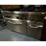 6 RING WHIRLPOOL STAINLESS STEEL GAS COOKER 120CM WIDE