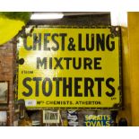 ANTIQUE ENAMEL CHEMISTS SIGN "STOTHERTS"