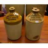 2 JOHN KELLY + SONS WATERFORD STONEWARE JARS