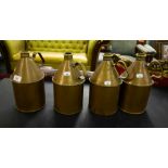 4 COPPER JUGS WITH HANDLES