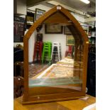 SHAPED GOTHIC DISPLAY CABINET