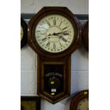 ANSONIA OAK CASE WALL CLOCK