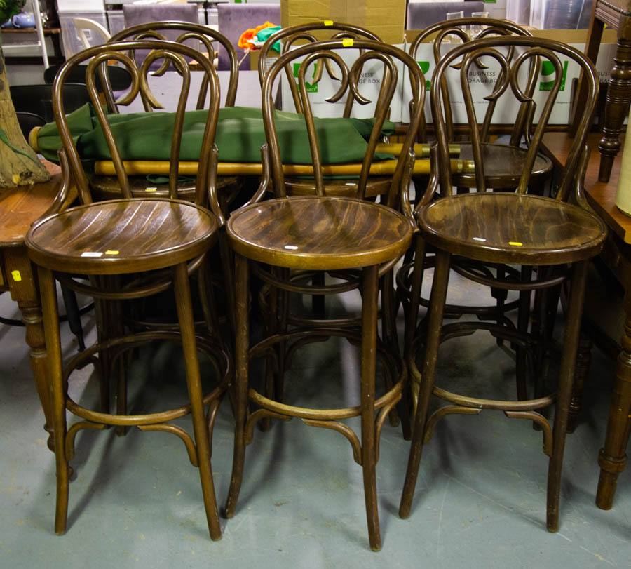 6 HIGH BENTWOOD CHAIRS