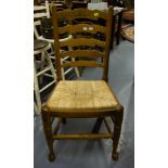 SET OF 6 MODERN LADDER BACK CHAIRS