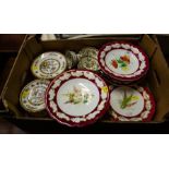 INDIAN TREE PART SET + PART VICTORIAN DESSERT SET