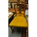 PAIR OF CARVED BACK OCCASIONAL CHAIRS