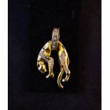 14K GOLD + DIAMOND PANTHER PENDANT