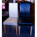 2 + 2 LEATHER STYLE DINING CHAIRS