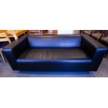 BLACK IKEA SETTEE + STOOL