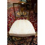 EDWARDIAN INLAID NURSING CHAIR