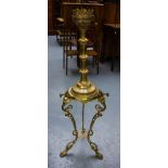 BRASS CANDLESTICK ON STAND