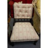 EDWARDIAN BUTTON BACK LADIES CHAIR