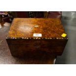 VICTORIAN WALNUT LAP DESK WITH MOTHER OF PEARL DECORATION