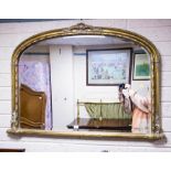 GILT BEVELLED OVERMANTLE MIRROR