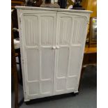 PAINTED 2 DOOR GENTS WARDROBE