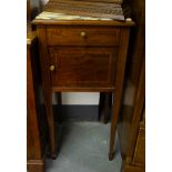 INLAID MARBLE TOP BEDSIDE CABINET
