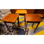 3 STAINED OCCASIONAL TABLES