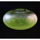 GREEN ART GLASS WATERFORD BOWL