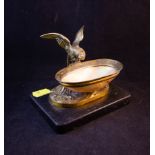 CAST BRASS BIRD WITH SHELL