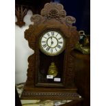 OAK CASE GINGERBREAD CLOCK