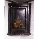 ANTIQUE CHINESE LAQUERED CORNER CABINET