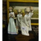 4 LLADRO FIGURES OF CHILDREN